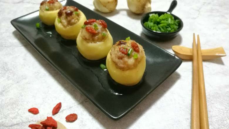 慈菇酿肉,成品图
