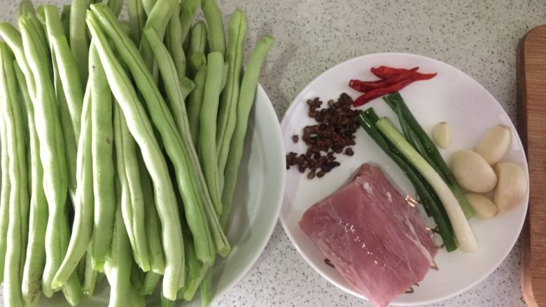 肉末四季豆,准备材料