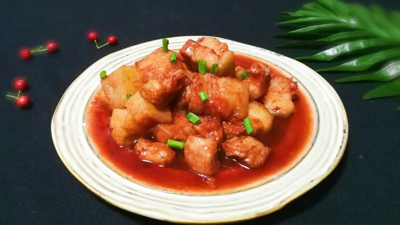 甜滋滋冰糖红腐乳肉,不错!好吃😊