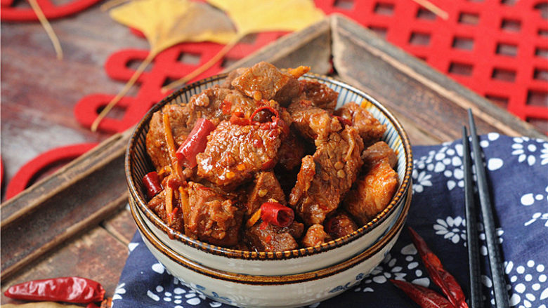 香辣牛肉块,春节宴客,一定要做一次