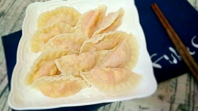 素饺子,成品。