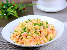过年菜---鸡蛋滑虾仁