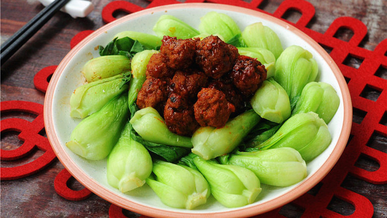牛肉烧油菜
