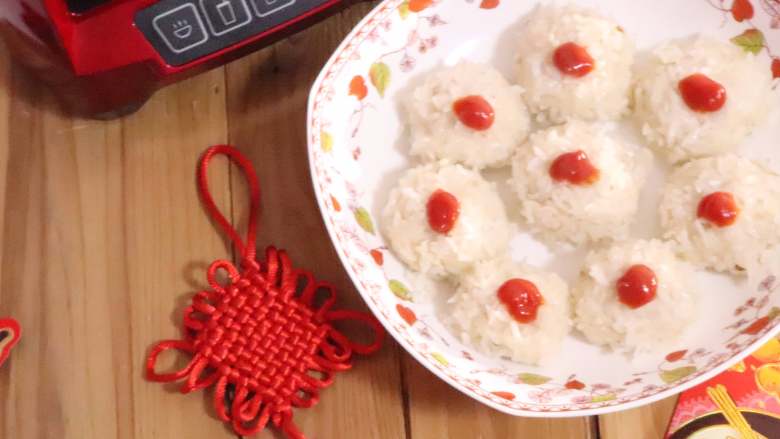 珍珠鸡肉丸子——破壁机轻食年菜