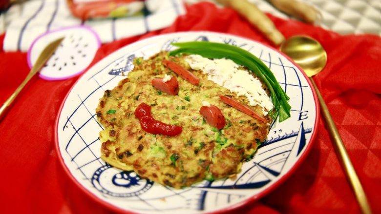 韭菜香肠鸡蛋饼★实用快手系列