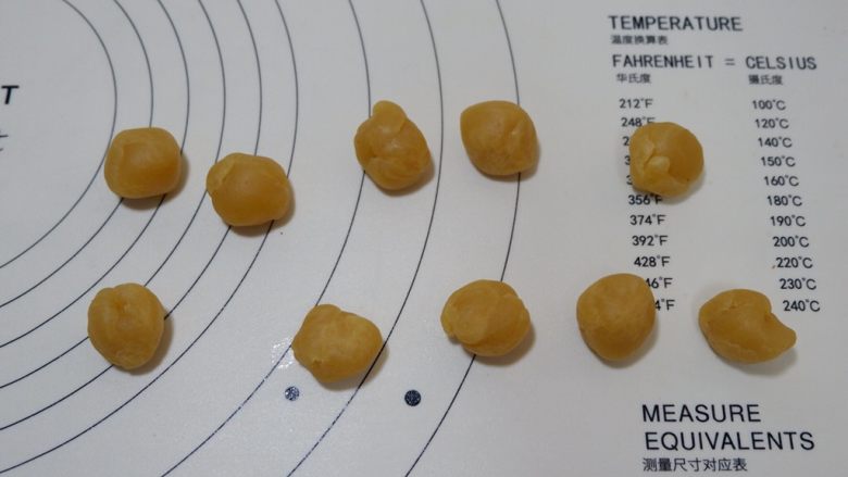 卡通小黄人烧果子,馅料8g每个分好。