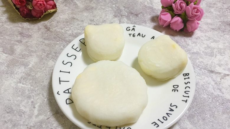 奶黄冰皮月饼,成品完成~