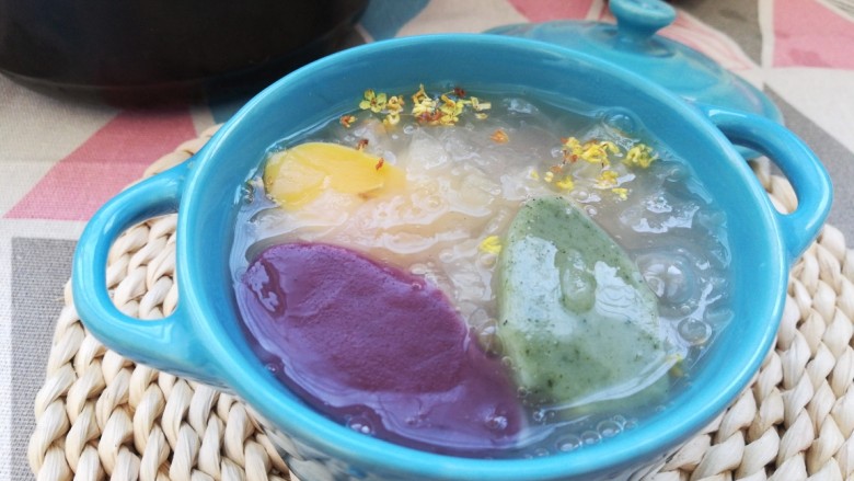 桂花银耳年糕羹,桂花锦上添花,香气四溢!