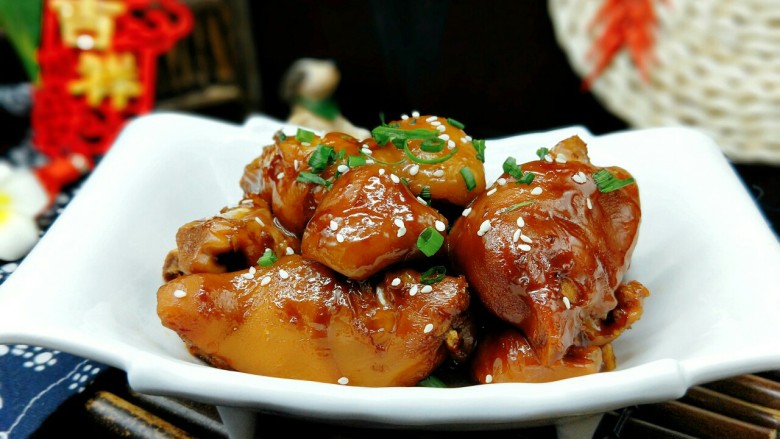 寓意-年夜饭&酱猪前蹄,近看,诱惑。满满的胶原蛋白啊!