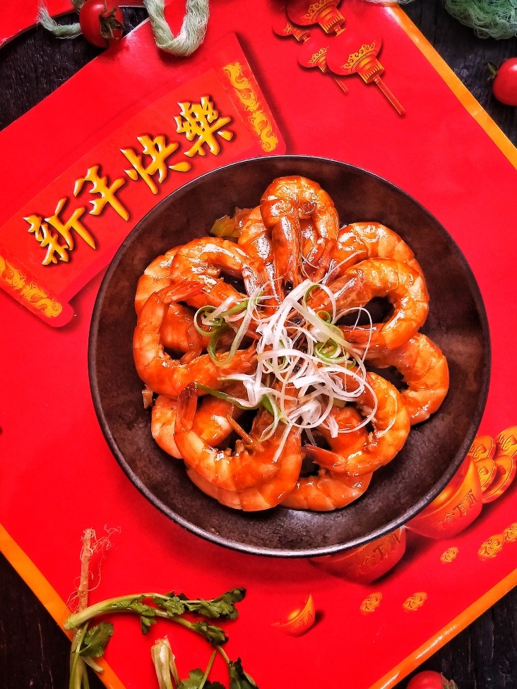 节节高升美味油焖大虾,红红火火,新年快乐!