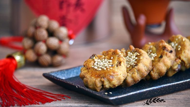 古早味桃酥,出炉冷却后就是香酥可口的桃酥!
