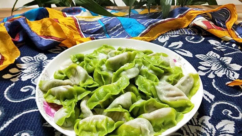 新年第一餐的百财饺子,成品图