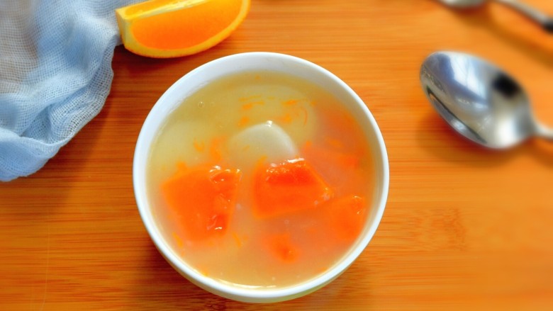 年味~南瓜年糕汤,年糕软糯,南瓜清甜。