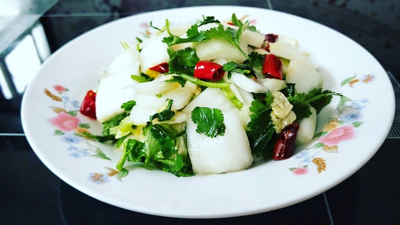 新年第一餐~解油腻的小菜爆淹白菜帮,成品图