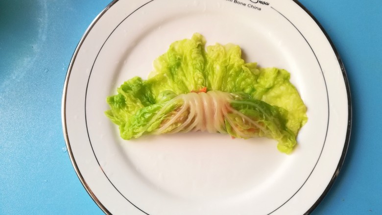 年夜饭之代代有福,卷起来,留下一点儿叶子