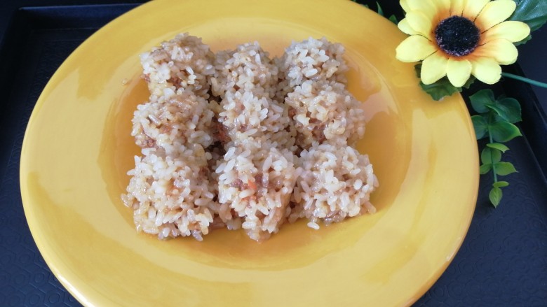 招牌年菜_糯米肉丸子,来一盘,嗮一嗮。