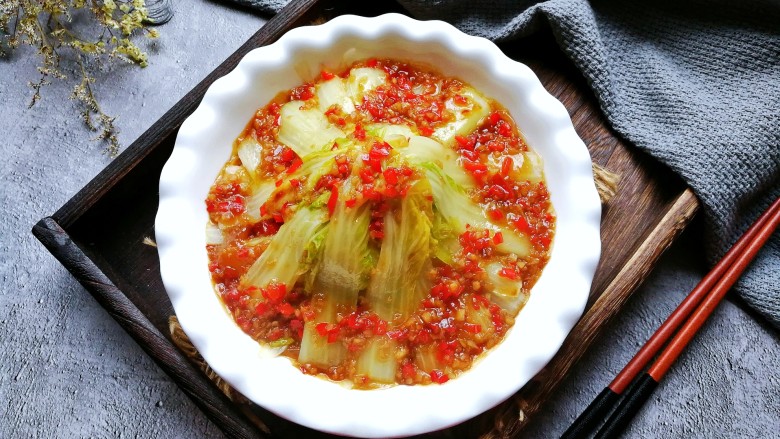 蒜蓉粉丝娃娃菜,成品图!