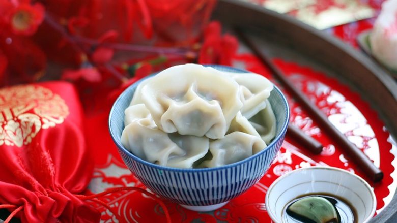 大年初五 破五 迎财神 吃饺子 芹菜猪肉水饺,成品图。