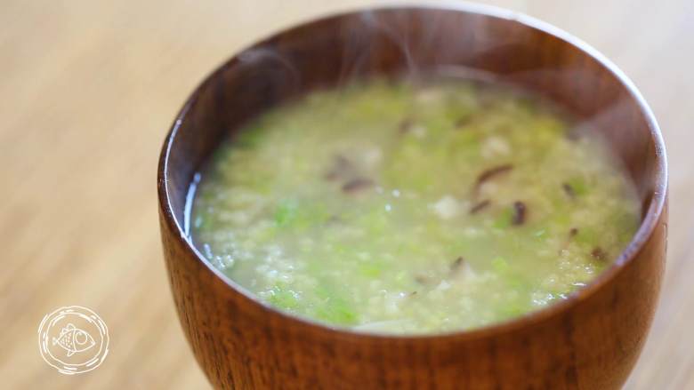 芹菜小米粥12m+,盛到碗里就行了~