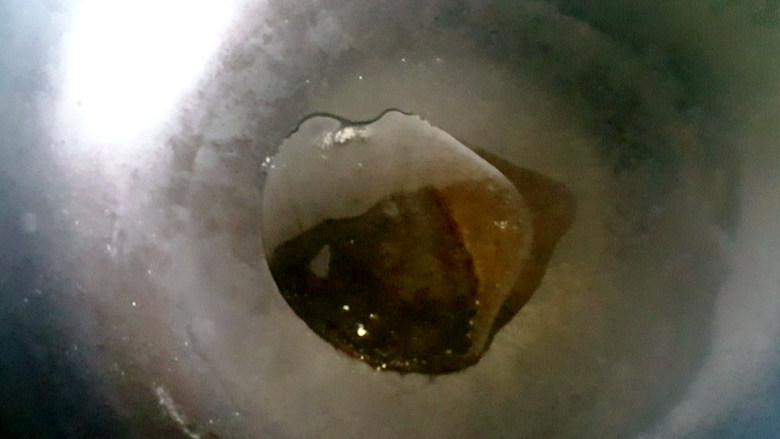 ~蒜苔咸肉☺,锅中放油。