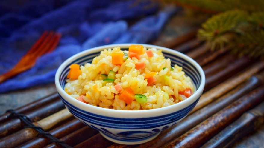南瓜火腿炒饭