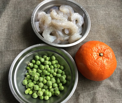 香橙虾球,原料图片