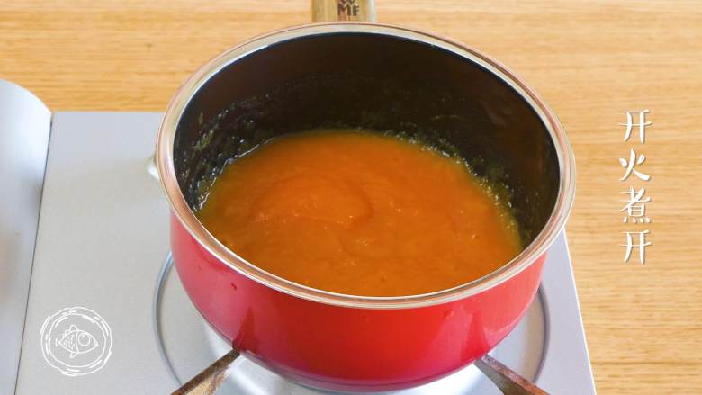 米汤胡萝卜泥6m+宝宝辅食,混合均匀,煮开就可以啦~