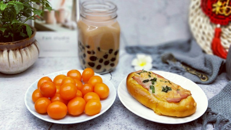 香葱培根芝士面包,下午茶时间啦～