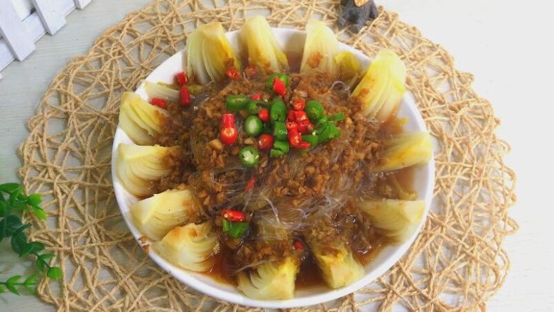 蒜香娃娃菜蒸粉丝