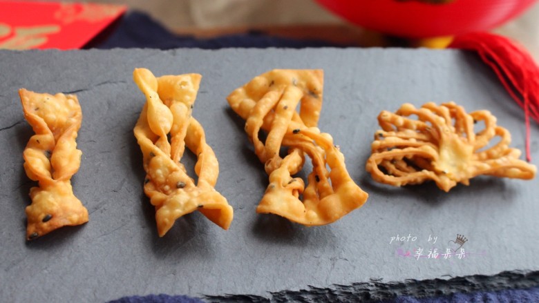 年味~花式炸麻叶,四种形状的,你喜欢哪一种呢?