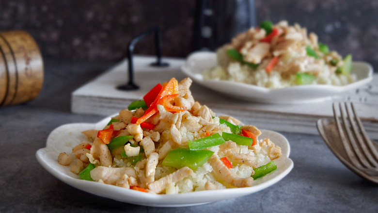 鸡胸肉菜花饭,成品图~~