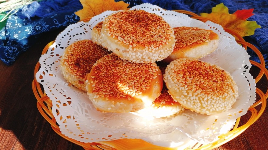 酥的掉渣--发面芝麻饼