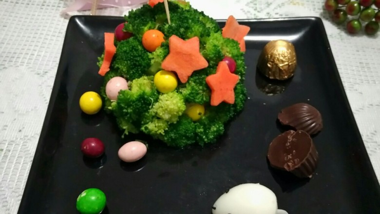 圣诞🎄沙拉,不放沙拉酱也很漂亮哦,淋上苹果醋也是不错的选择呢。