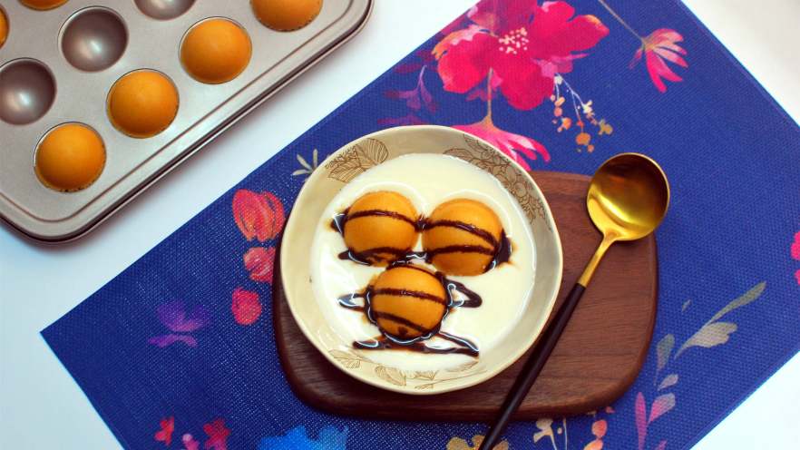 不一样的元宵，球形小蛋糕