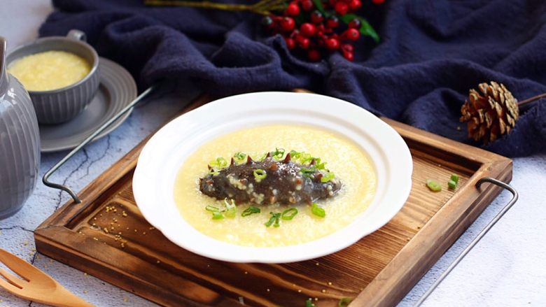 鸡汁小米海参粥