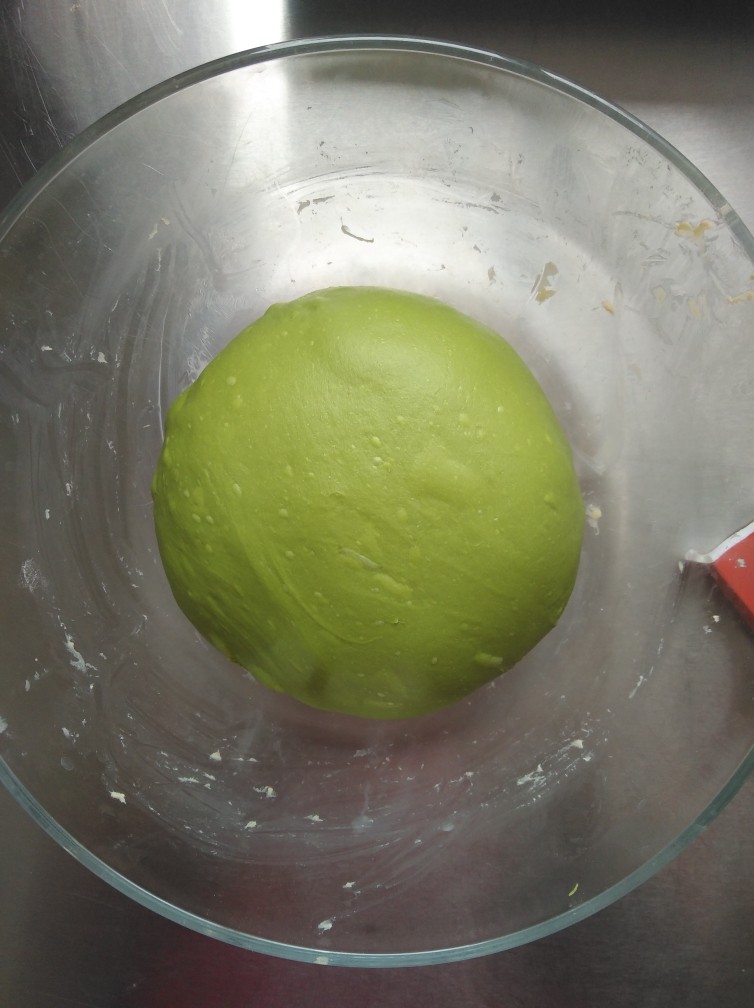 巧克力麻薯软欧,温度26度,湿度80%左右,面团进行一发。