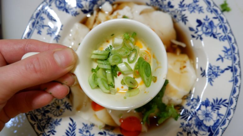 街头豆腐脑,葱