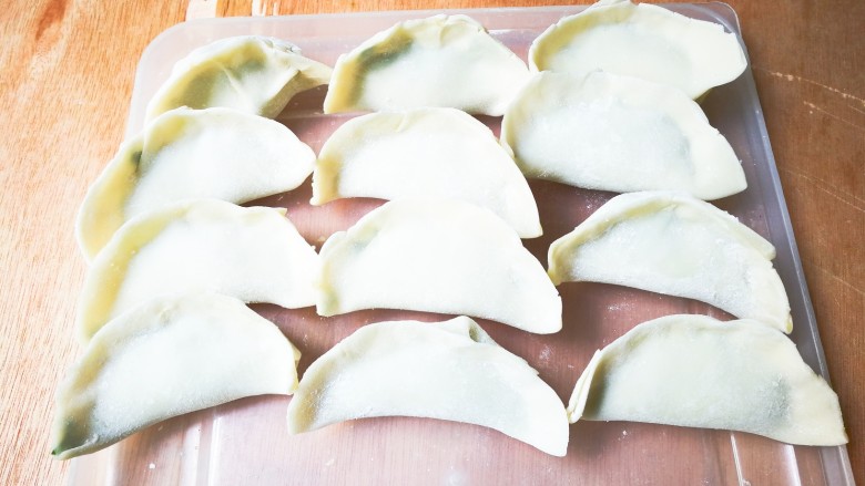 雪莲盛开~韭菜饺子,全部这样捏好