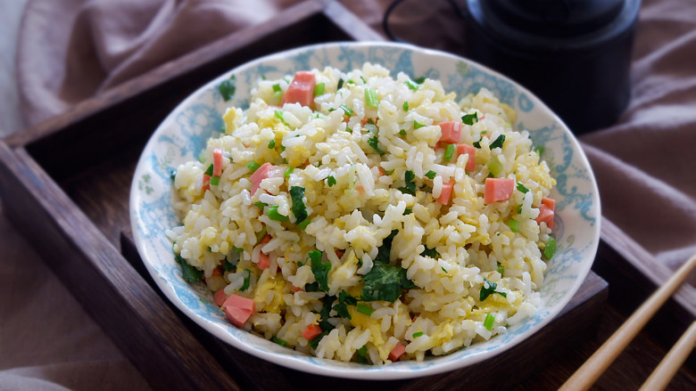 香菜火腿炒饭