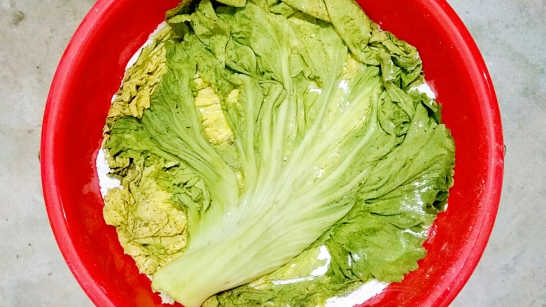 广西米饼,家里做饼都是把糯米和粘米先炒熟,再打成粉,再把粉装到干净的桶里,再把芥菜叶子洗干净,晾干水分,再把它放到粉里面去,这样起到一个保湿的作用,一般都要放上几天再做