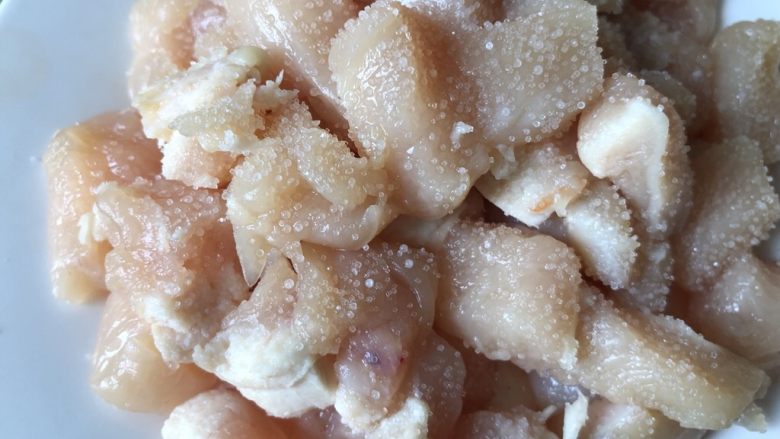 咖喱鸡肉饭,鸡肉加一点点盐