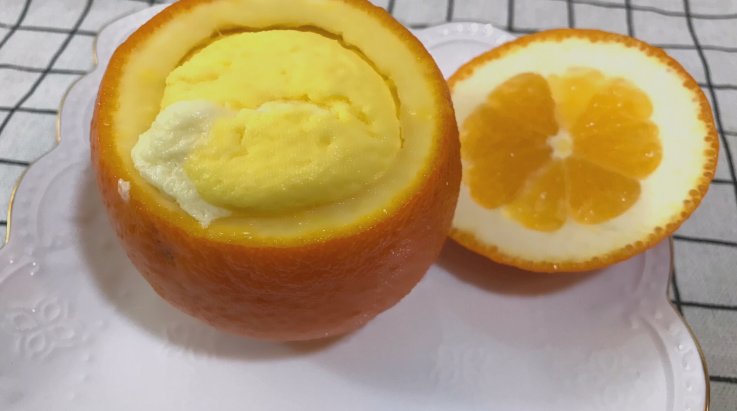 橙子蒸蛋