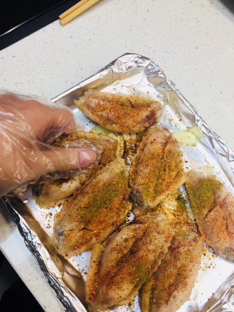 烤鸡翅,按摩一下～