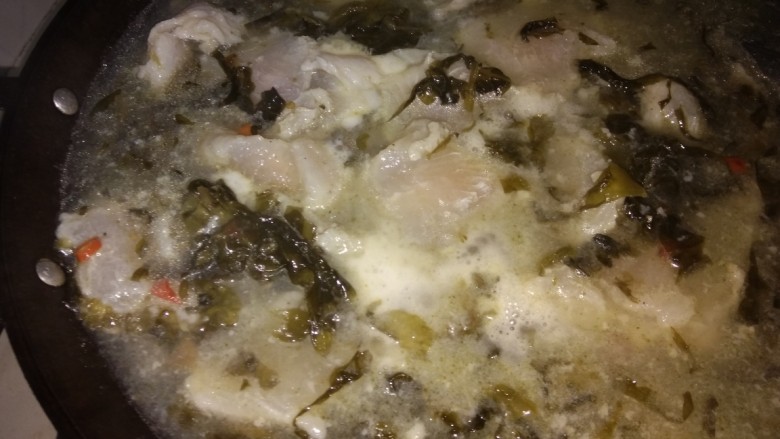 酸菜鱼,水开放腌好的鱼肉