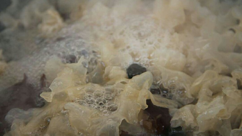 银耳枣汤,然后盖盖子煮20分钟,煮到红枣软烂银耳也软烂就可以了,如果有时间,可以添水多煮一会,把银耳煮出胶质就更好了