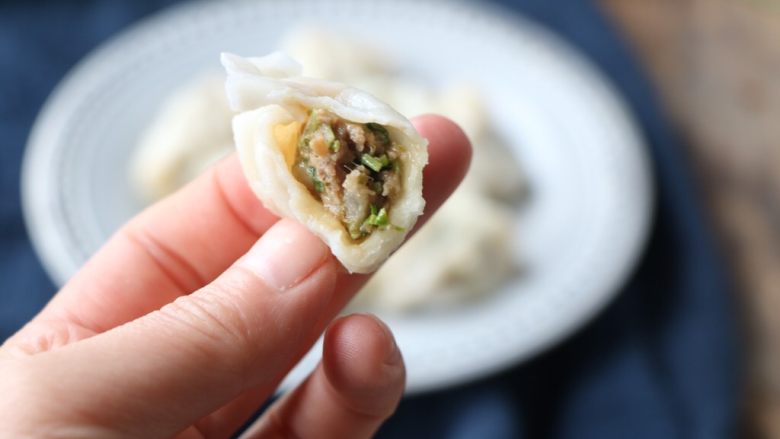 豌豆苗饺子,超级美味;