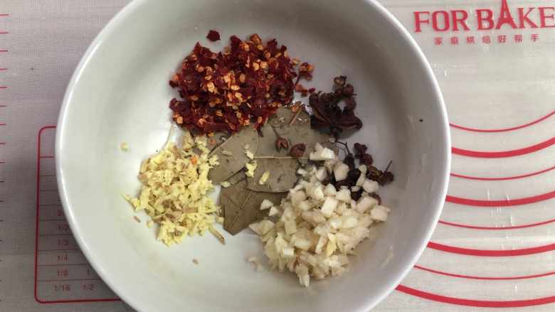 麻辣猪肉干(面包机版),把所蒜,<a style='color:red;display:inline-block;' href='/shicai/ 37'>姜</a>,辣椒,切成末