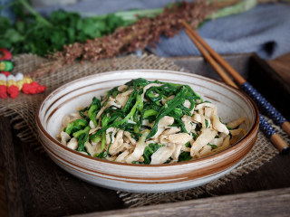 野菠菜炒素肉丝