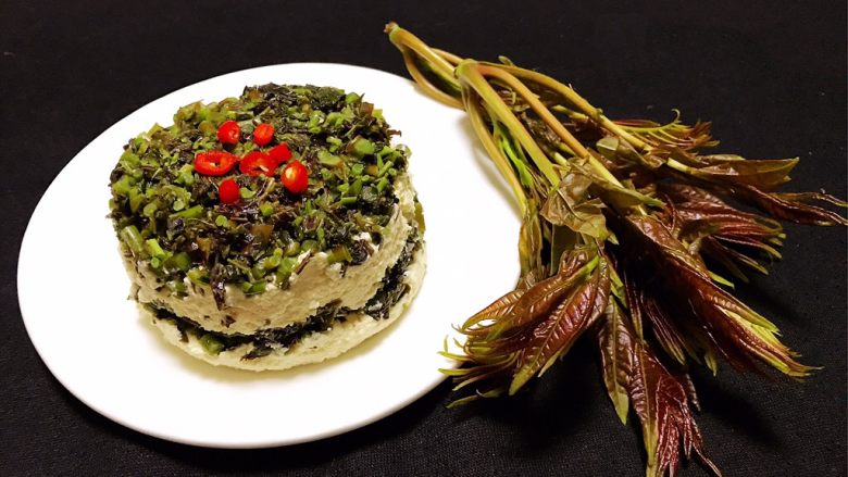 香椿拌豆腐,香椿的清香和豆腐的醇香入口即化唇齿留香回味无穷