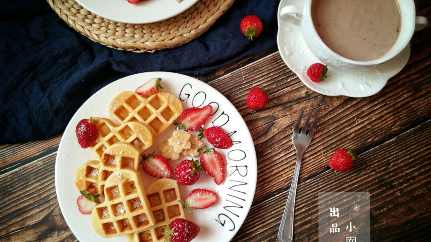 经典格子华夫饼Belgian Waffle(奶香原味&可可味)